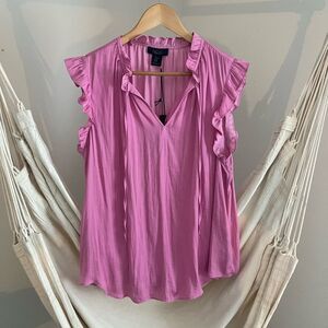 Rachel Roy Pink Ruffled Blouse – Women’s Size XL *NWT*